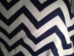 Antibes Chevron in Navy Indoor/Outdoor Pillow Cover - thumbnail 1