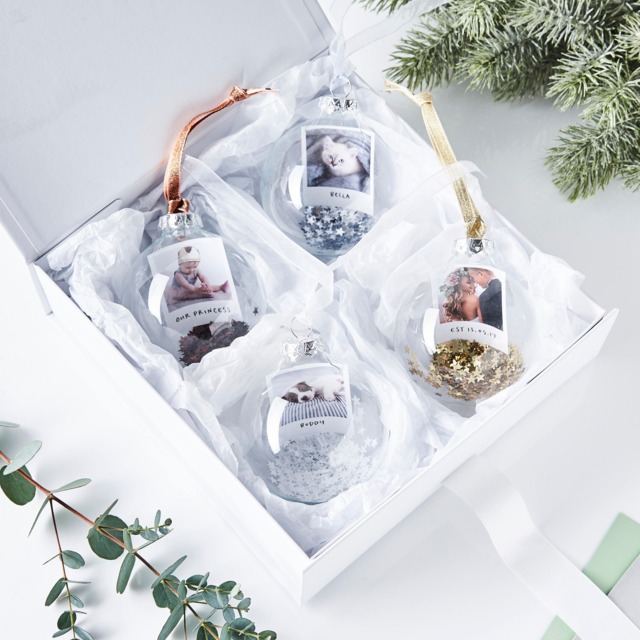 Sequin Personalised Photo Bauble - image 1
