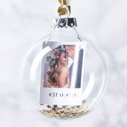 Sequin Personalised Photo Bauble - thumbnail 2