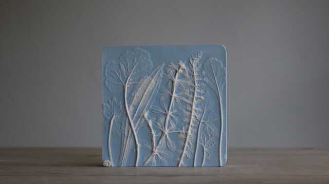 Winter Weeds Plantain in Blue Wedgwood - image 1