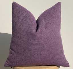 Purple Pillow Cover, Thick Textured Cushion Cover, Euro Sham, Lavender Linen Pillowcase