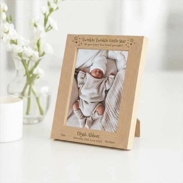 New Baby Photo Frame Newborn Picture Gift For Parents Arrival Grandparents First Grandchild Boy Girl Keepsake - image 1