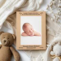 New Baby Photo Frame Newborn Picture Gift For Parents Arrival Grandparents First Grandchild Boy Girl Keepsake - thumbnail 1