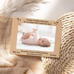 New Baby Photo Frame Newborn Picture Gift For Parents Arrival Grandparents First Grandchild Boy Girl Keepsake - thumbnail 3