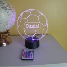 Personalized Football Led Night Light Custom Kids Room Decor - thumbnail 2