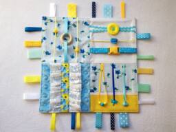 Sensory Fabric Activity Board Travel Busy Blanket Toy