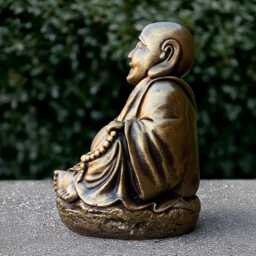 Concrete Buddha Figurine Large Sculpture Stone Sitting Statue Tradition Decoration Zen Garden Ornament Lover Gift - thumbnail 2