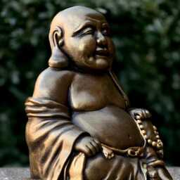 Concrete Buddha Figurine Large Sculpture Stone Sitting Statue Tradition Decoration Zen Garden Ornament Lover Gift - thumbnail 4