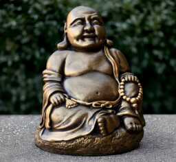 Concrete Buddha Figurine Large Sculpture Stone Sitting Statue Tradition Decoration Zen Garden Ornament Lover Gift - thumbnail 1