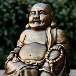 Concrete Buddha Figurine Large Sculpture Stone Sitting Statue Tradition Decoration Zen Garden Ornament Lover Gift - thumbnail 3
