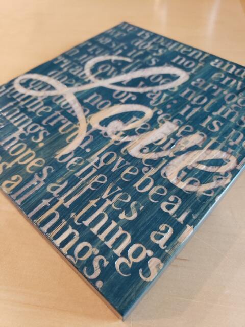 Love Is... - Teal Gloss Wall Block 1003 - image 1