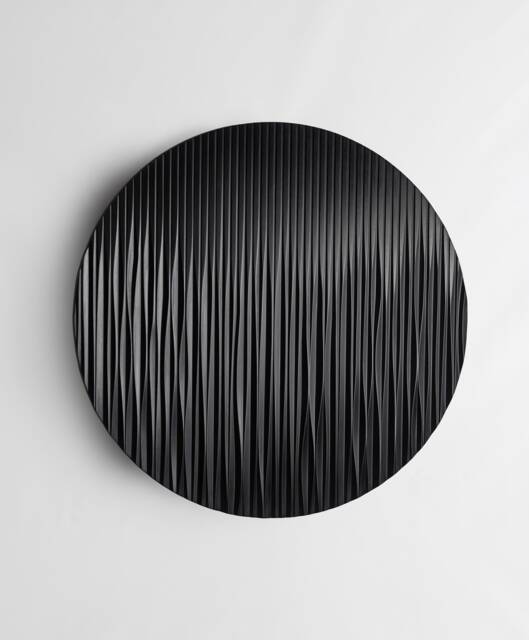 Geometric Wall Art, Wood Circular Sculpture Round Abstract Minimal Handmade Decor Hanginground Art - image 1