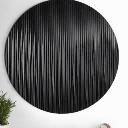 Geometric Wall Art, Wood Circular Sculpture Round Abstract Minimal Handmade Decor Hanginground Art - thumbnail 2
