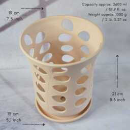 Orchid Pot With Holes. Big Planter Succulent Pot. Flower Clay Orchid - thumbnail 3