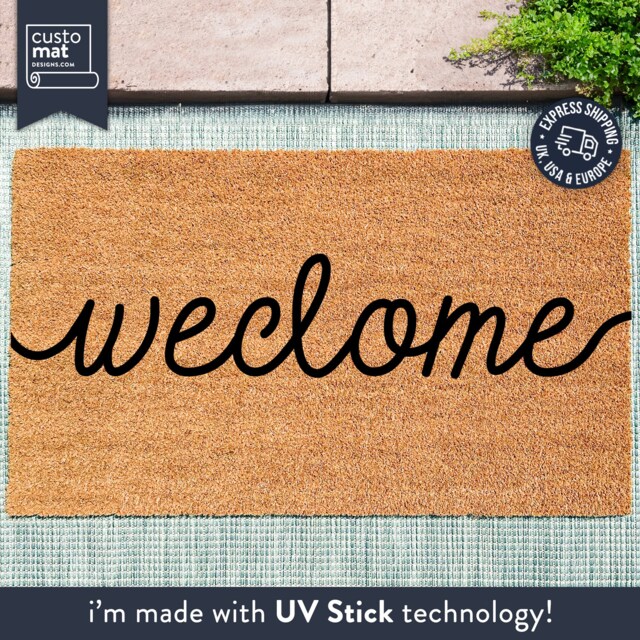 Funny Custom Weclome Mat - Cute Doormat Welcome Home Decor Coir Joke - image 1