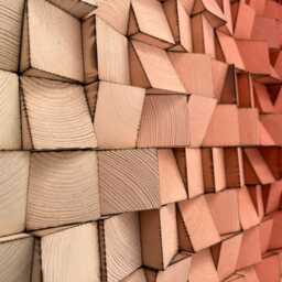 Reclaimed Wood Wall Art - Handmade Decor Ombre Mosaic - thumbnail 4