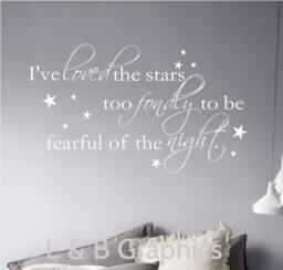 Loved The Stars Vinyl Wall Decal Quote Decor - thumbnail 1