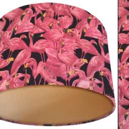 Tropical Flamingo Lampshade Pink & Blue Exotic Interior - thumbnail 3