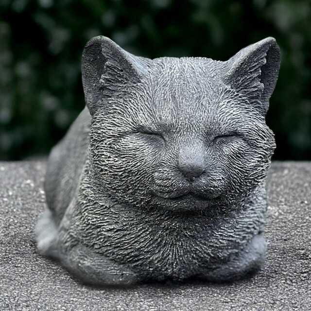 Concrete Cat Statue Outdoor Kitty Figure Cement Kitten Decoration Stone Pet Sculpture Handmade Animal Art Memorial Ornament Lover Gift - image 1