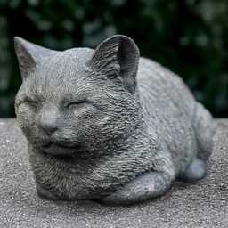 Concrete Cat Statue Outdoor Kitty Figure Cement Kitten Decoration Stone Pet Sculpture Handmade Animal Art Memorial Ornament Lover Gift - thumbnail 2
