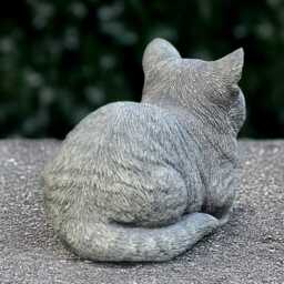 Concrete Cat Statue Outdoor Kitty Figure Cement Kitten Decoration Stone Pet Sculpture Handmade Animal Art Memorial Ornament Lover Gift - thumbnail 4