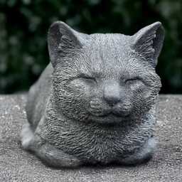 Concrete Cat Statue Outdoor Kitty Figure Cement Kitten Decoration Stone Pet Sculpture Handmade Animal Art Memorial Ornament Lover Gift - thumbnail 1