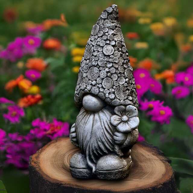 Scandinavian Gnome Sculpture Concrete Pixie Statue Stone Nordic Decor Handmade Ornament Cement Troll Figurine Gnome Lover Gift - image 1