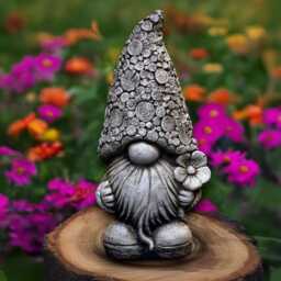 Scandinavian Gnome Sculpture Concrete Pixie Statue Stone Nordic Decor Handmade Ornament Cement Troll Figurine Gnome Lover Gift - thumbnail 2