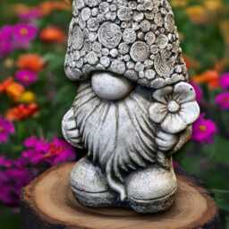 Scandinavian Gnome Sculpture Concrete Pixie Statue Stone Nordic Decor Handmade Ornament Cement Troll Figurine Gnome Lover Gift - thumbnail 3