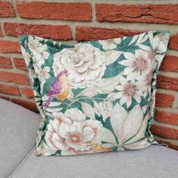 Flower Paradise Cushion Cover Made Of Coated Cotton - Wipeable & Water-Repellent - thumbnail 1