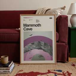 Mammoth Cave National Park Poster, Mid-Century Modern Art Print - thumbnail 2