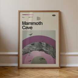 Mammoth Cave National Park Poster, Mid-Century Modern Art Print - thumbnail 1