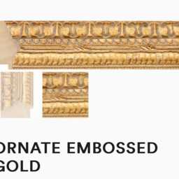 Embossed Ornate Gold Wood Picture Frame - thumbnail 3