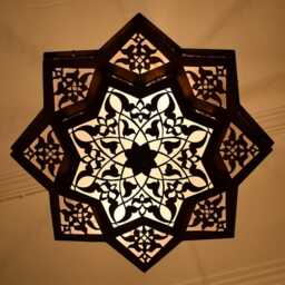 Moroccan Ceiling Light Hand-Pierced Brass Flush Mount, 20 - thumbnail 2