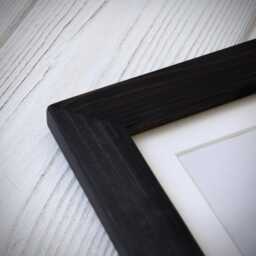 Black A5 Picture Frame - Handmade Free Standing Modern Rustic Vintage Antique Photo Wooden Frames With Mount Option - thumbnail 3