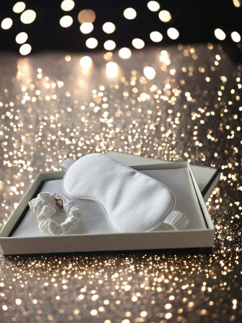 Mulberry Silk Sleep Set Pillowcase, Eye Mask & Scrunchie Gift Box - image 1