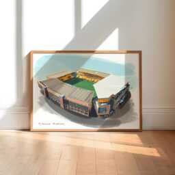 Molineux Stadium Art Print, Wolverhampton Wanderers Football Gift - thumbnail 1