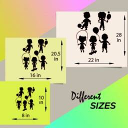 In-Style Decals Wall Vinyl Decal Home Decor Art Sticker Cute Little Kids Silhouettes Playing Dancing Nursery Play Children Room Design 2019 - thumbnail 2