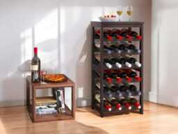 Bamboo Wine Rack 24-Bottle 6-Tier Freestanding Display