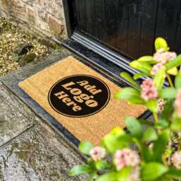 Add Logo Here Custom Door Mat, Customized Doormat, Personalized Housewarming Gift, Realtor Closing New Home Decor - thumbnail 2
