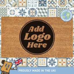Add Logo Here Custom Door Mat, Customized Doormat, Personalized Housewarming Gift, Realtor Closing New Home Decor - thumbnail 1