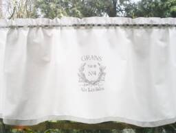 Curtain Net Curtain Shabby Chic Grains Printed 140 X 40 cm French Country House Style - thumbnail 1