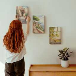 Canvas Set Of 3 - Citrus Fruits in The Kitchen With A View Sea & Charming Town, Yellow Print, Landscapes Wall Decor - thumbnail 3