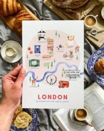 Handmade London Neighbourhood Map/Print Cute Watercolour Colorful Map - thumbnail 1