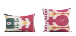 "Set Of 2 Pcs, Old Ikat Pillow Cover, Pillow, 11.42"" X 18.11" - thumbnail 1