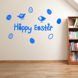 Easter Eggs Wall Stickers Kids Nursery Play Room Home Art Decoration Children Decals Removable Handmade School Bedrooms Bright Vc-A147 - thumbnail 2