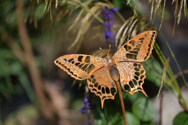 British Butterfly Swallowtail, Metal Garden Art - image 1