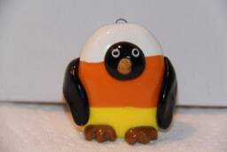 Candy Corn Penguin, 100% Handmade - thumbnail 1