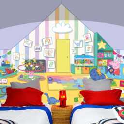Peppa Pig Wall Mural - George & Evie Playroom Full Kids Art - thumbnail 2
