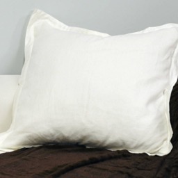 Euro Sham Covers With Flange, 100% Linen, Accented Pillow Covers, Square All Sizes, 41+ Linen Fabric Choices - thumbnail 2